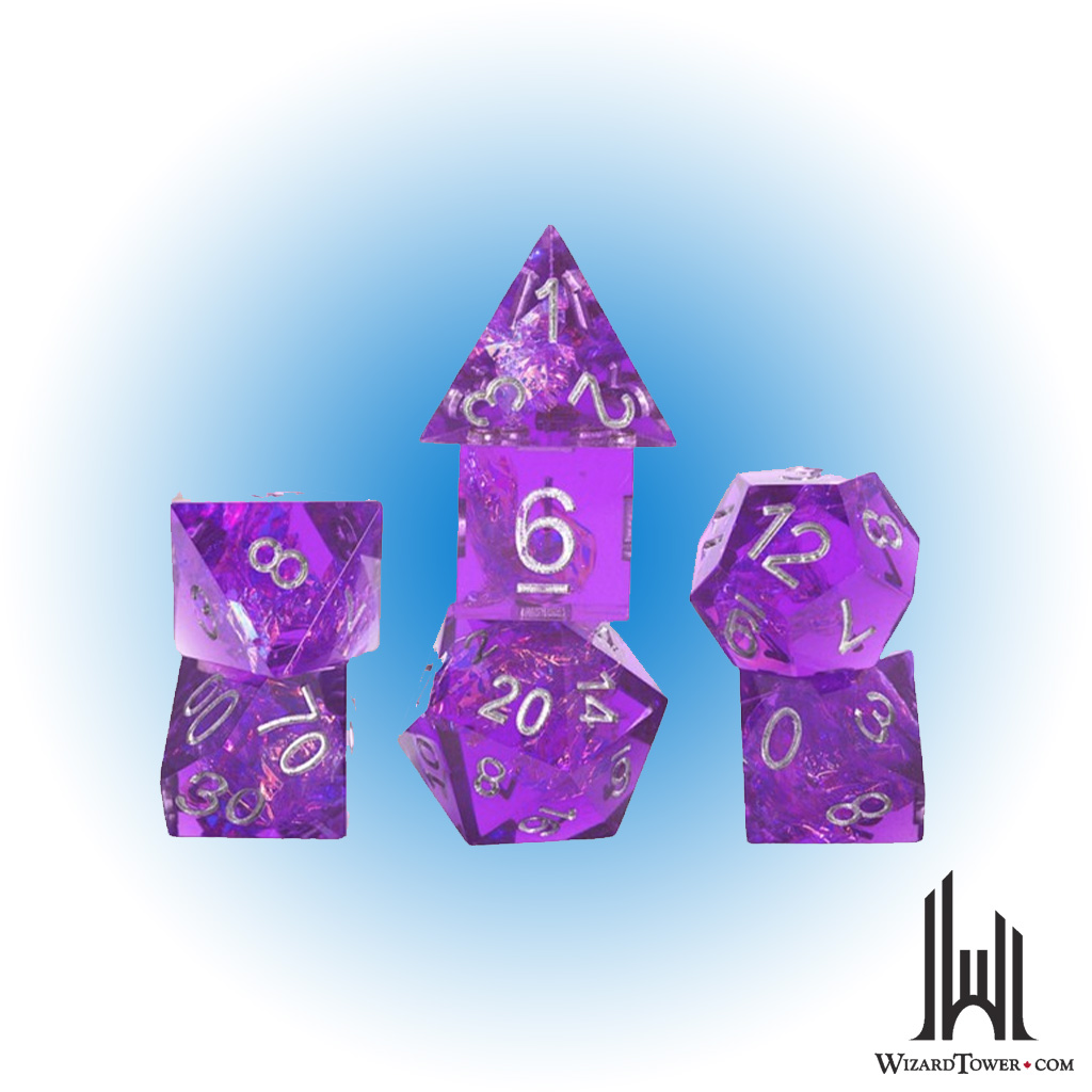 SIRIUS DICE SHARP-EDGED PURPLE FAIRY 7-DIE SET